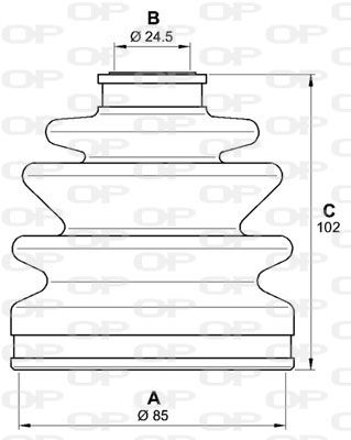 OPEN PARTS gofruotoji membrana, kardaninis velenas SJK7026.00